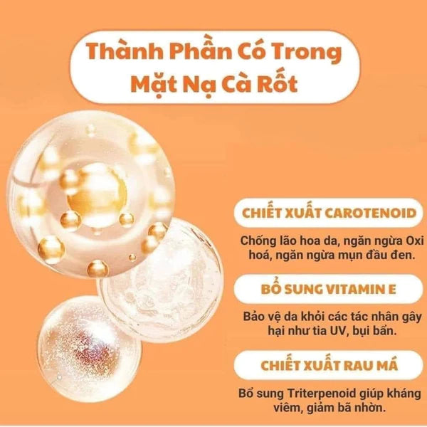CARRABIOMEX Sunduk Jeju Fresh Bubble Pack - Mặt nạ sủi cà rốt