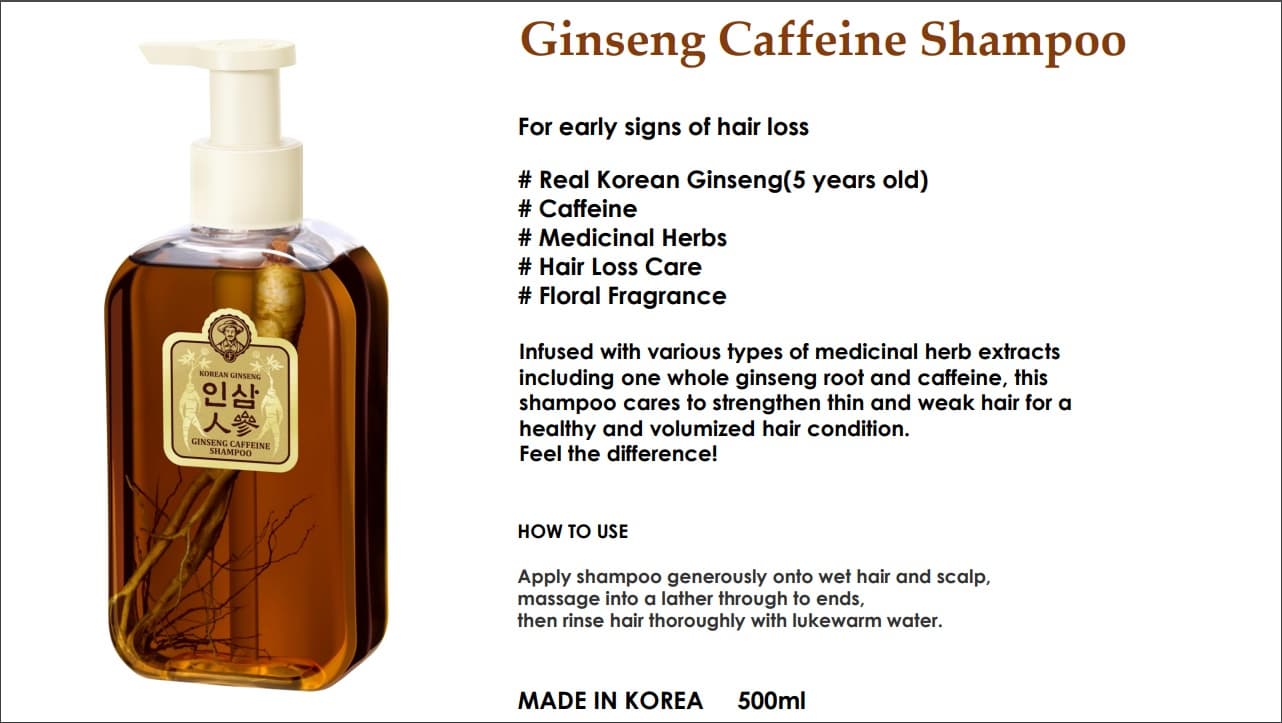 GINSENG CAFFEINE Hair Care - Gội xả nhân sâm cà phê