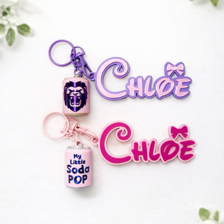 SODA POP Custom Name Keychain