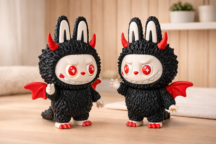 LABUBU Zimomo Archangel Figure Rotating Eyes