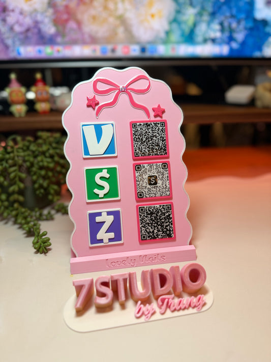 3 Payment Stand QR CODE Wavy