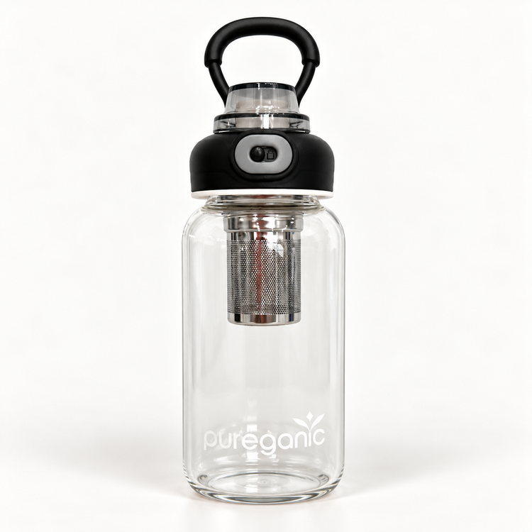Bình Pha Trà Thủy Tinh – Glass Tea Infuser Bottle (800 mL)