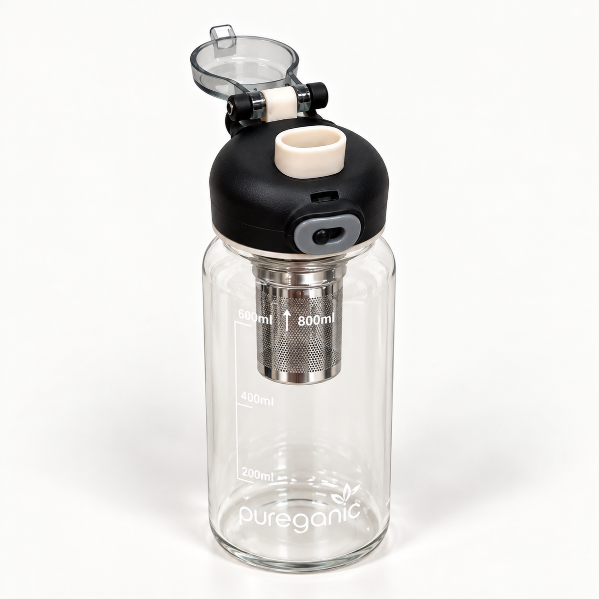 Bình Pha Trà Thủy Tinh – Glass Tea Infuser Bottle (800 mL)