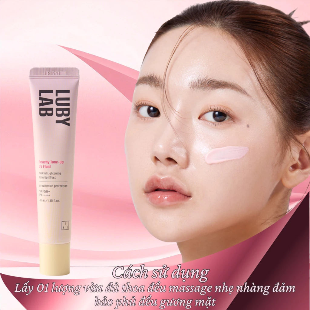 LUBYLAB Peachy Toneup UV Fluid - Chống nắng nâng tone